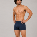 Men's Navy Blue Cotton Boxer